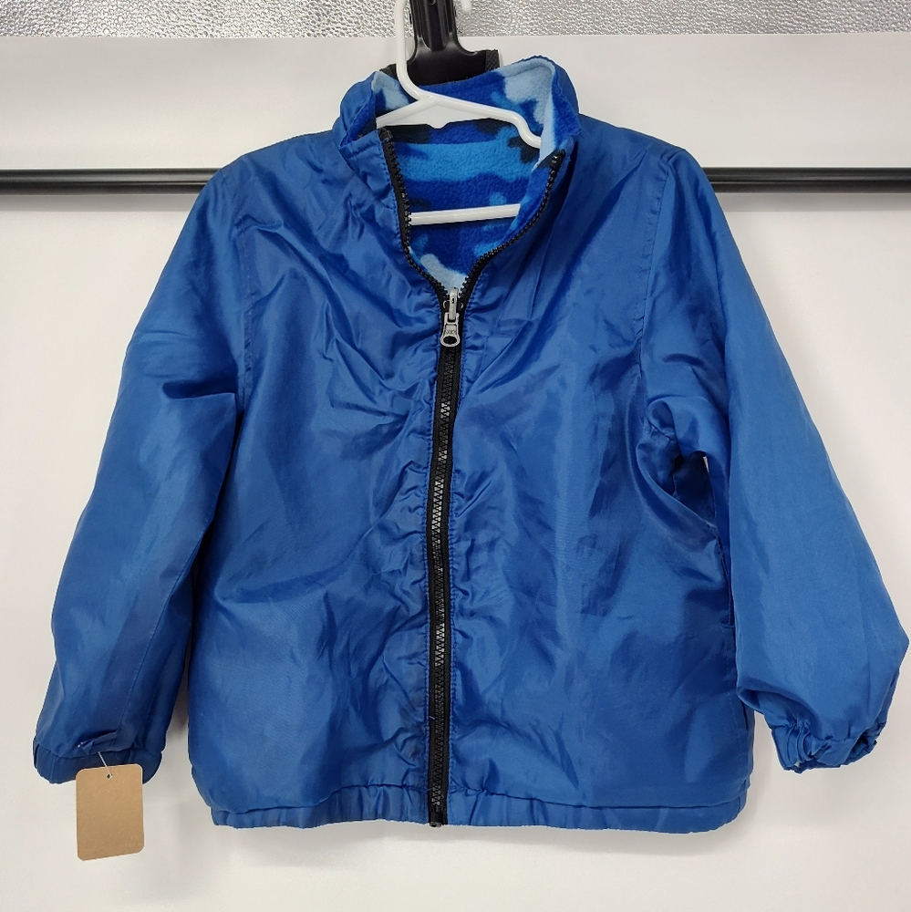 Faded Glory Kids Blue Camo Reversible Jacket Size 5T